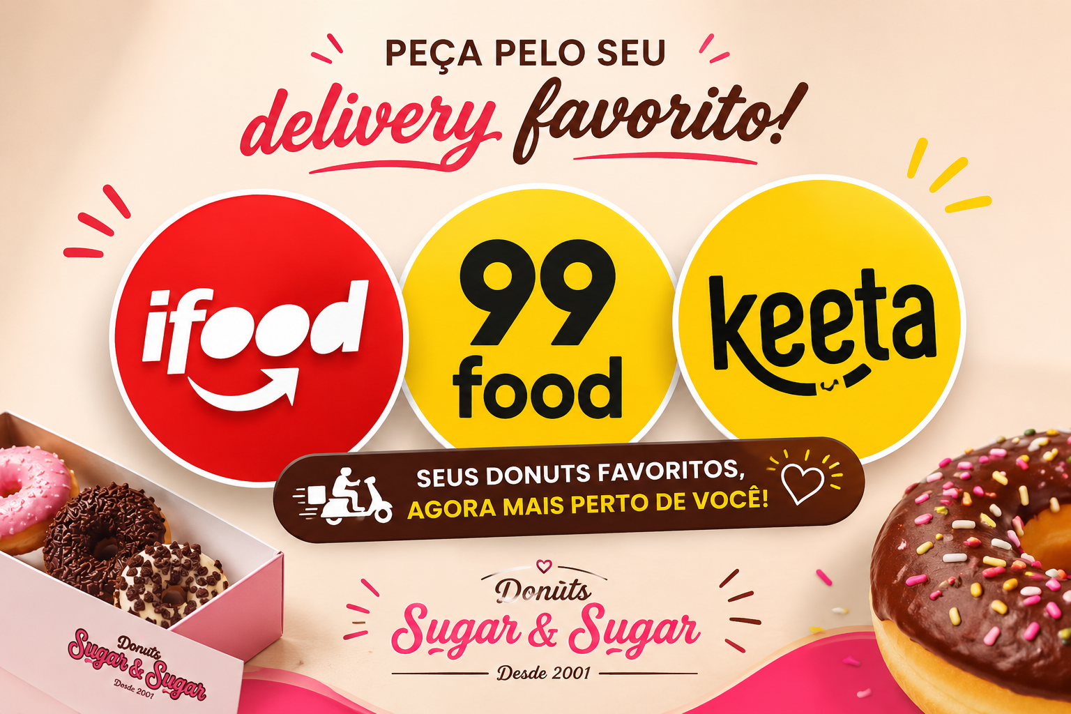 Donuts Sugar & Sugar Delivery: Peça Seus Donuts Online em São Paulo