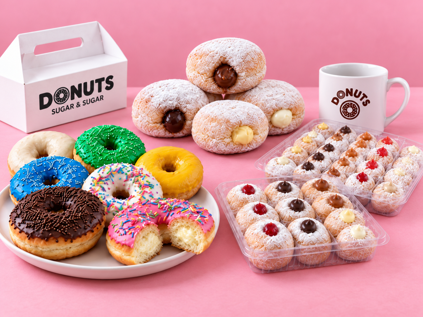 Donuts para festas, reuniões e eventos