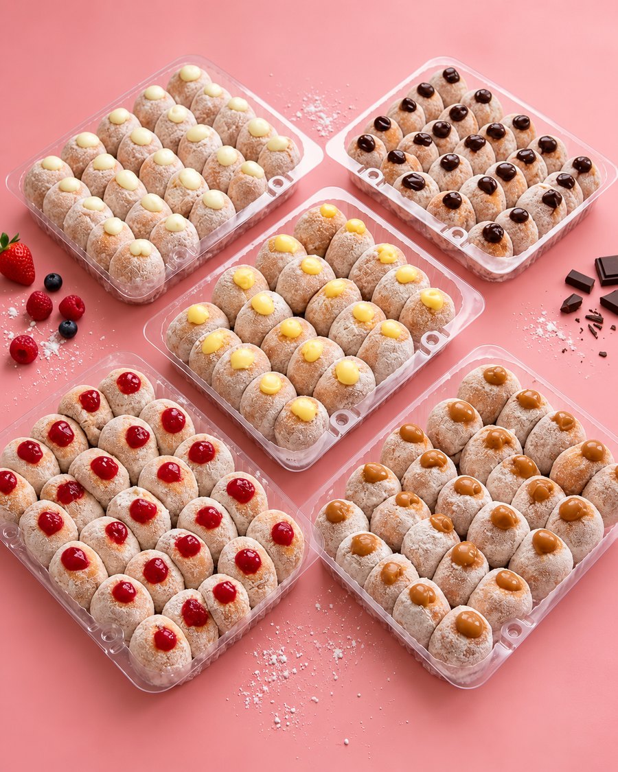 Mini donuts recheados
