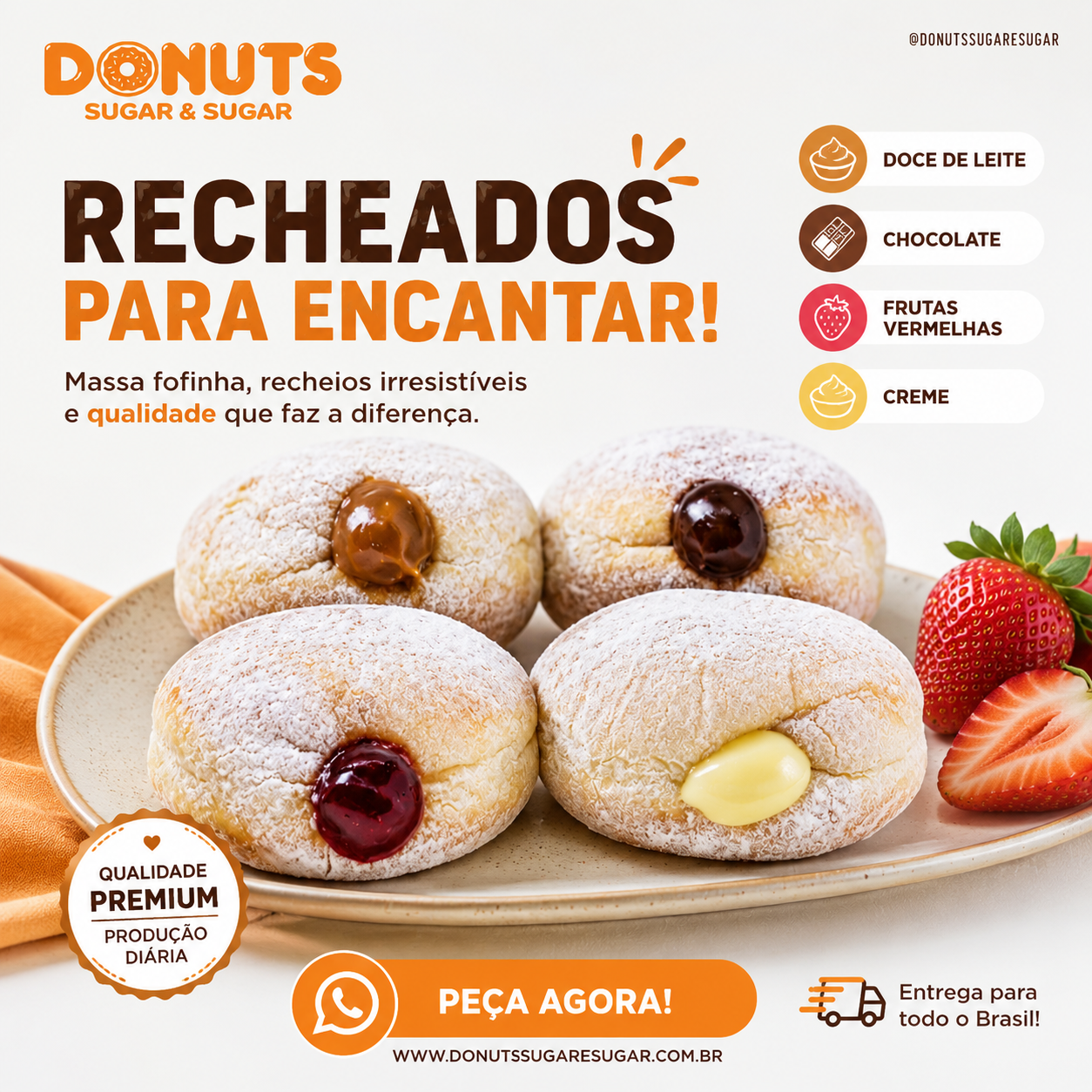 Instagram e Facebook — Donuts variados